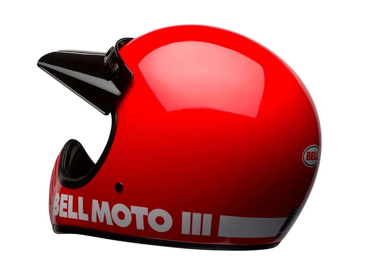 CASCO TOURING BELL MOTO-3 CLASSIC ROSSO LUCIDO