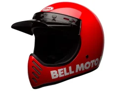 CASCO TOURING BELL MOTO-3 CLASSIC ROSSO LUCIDO