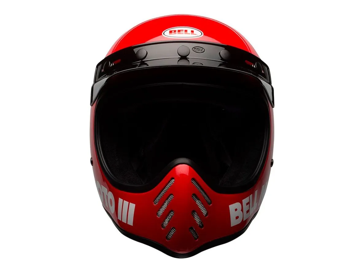 CASCO TOURING BELL MOTO-3 CLASSIC ROSSO LUCIDO