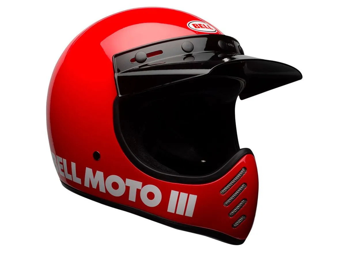 CASCO TOURING BELL MOTO-3 CLASSIC ROSSO LUCIDO