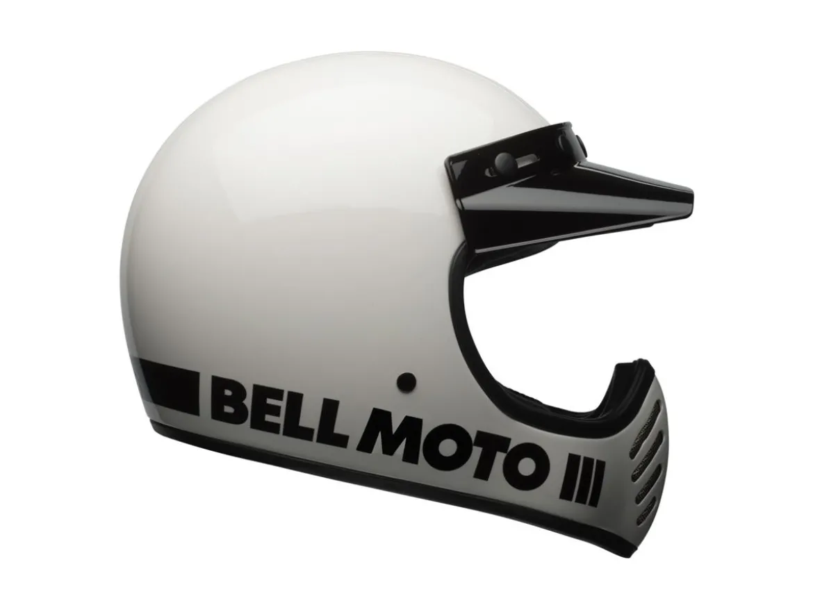 CASCO TOURING BELL MOTO-3 CLASSIC BIANCO LUCIDO