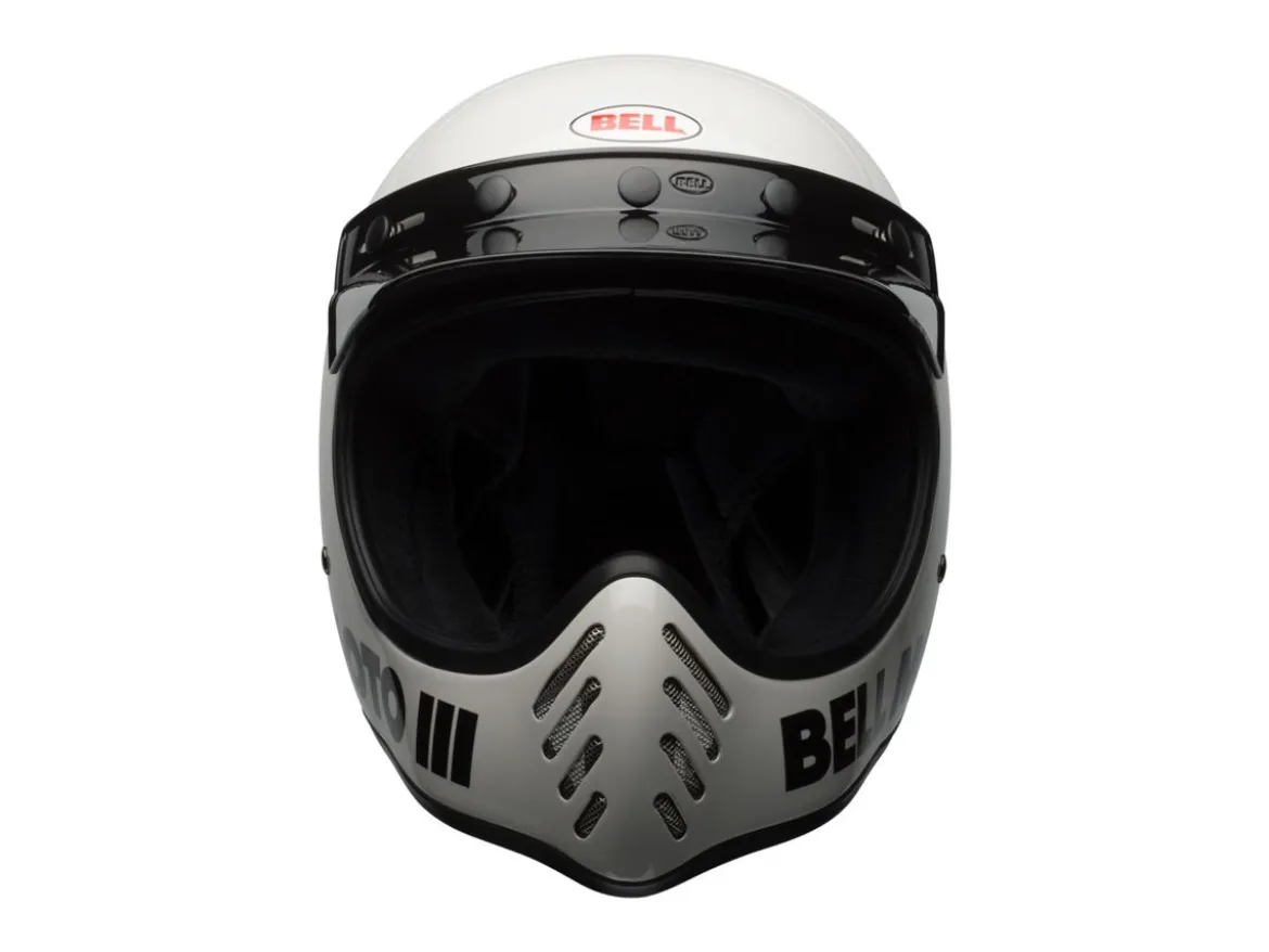 CASCO TOURING BELL MOTO-3 CLASSIC BIANCO LUCIDO