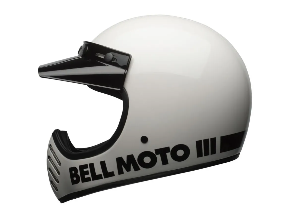 CASCO TOURING BELL MOTO-3 CLASSIC BIANCO LUCIDO