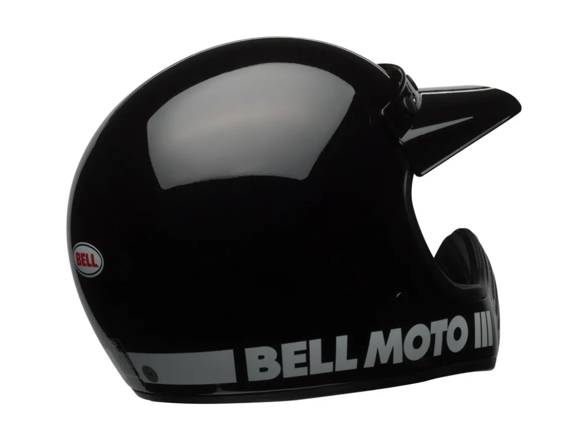 CASCO TOURING BELL MOTO-3 CLASSIC BIANCO E NERO LUCIDO