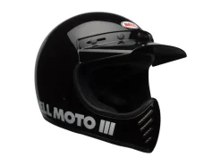 CASCO TOURING BELL MOTO-3 CLASSIC BIANCO E NERO LUCIDO