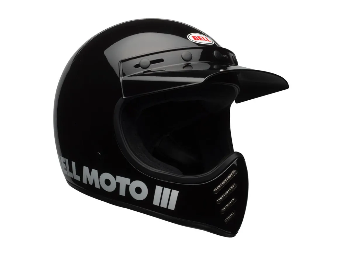 CASCO TOURING BELL MOTO-3 CLASSIC BIANCO E NERO LUCIDO