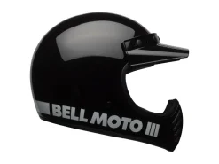 CASCO TOURING BELL MOTO-3 CLASSIC BIANCO E NERO LUCIDO