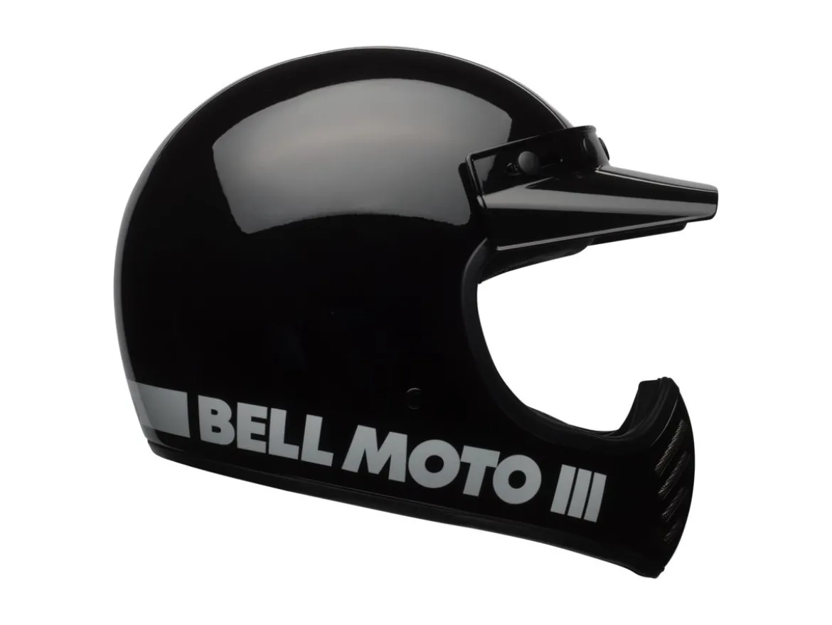 CASCO TOURING BELL MOTO-3 CLASSIC BIANCO E NERO LUCIDO