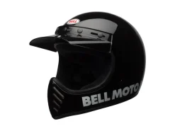 CASCO TOURING BELL MOTO-3 CLASSIC BIANCO E NERO LUCIDO