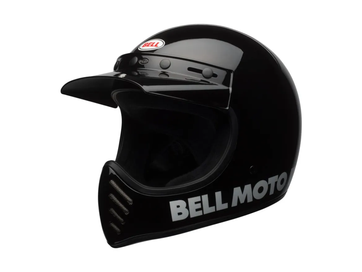 CASCO TOURING BELL MOTO-3 CLASSIC BIANCO E NERO LUCIDO