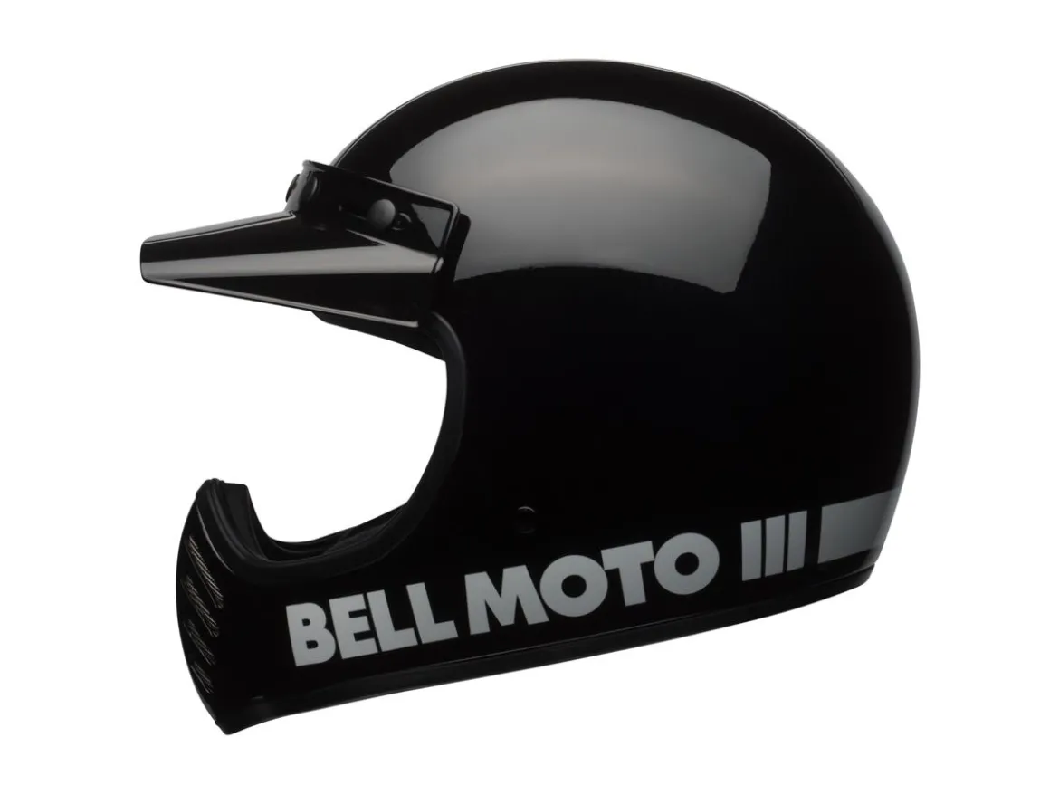 CASCO TOURING BELL MOTO-3 CLASSIC BIANCO E NERO LUCIDO