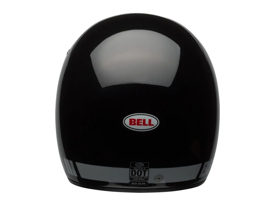 CASCO TOURING BELL MOTO-3 CLASSIC BIANCO E NERO LUCIDO