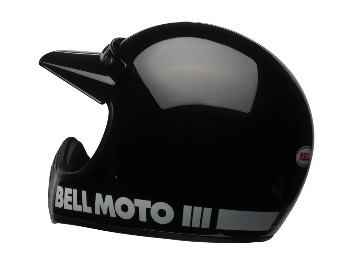 CASCO TOURING BELL MOTO-3 CLASSIC BIANCO E NERO LUCIDO