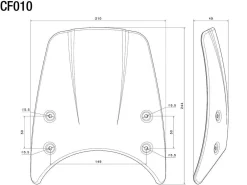 CF010 CUPOLINO ALLUMINIO RIZOMA DUCATI SCRAMBLER 400 / 800 / 1100