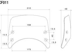 CF011 CUPOLINO BASSO ALLUMINIO RIZOMA BMW R NINE T 2014-2023