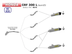 COLLETTORE RACING ACCIAIO INOX ARROW HONDA CRF 300 L 2021-2024