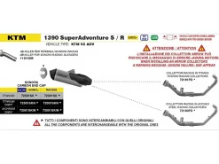 COLLETTORI RACING ACCIAIO INOX ARROW KTM 1390 SUPER ADVENTURE S / R 2025-2026