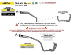 COLLETTORI RACING ACCIAIO INOX ARROW HONDA CBR 600 RR 2024-2025