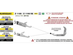 COLLETTORI RACING ACCIAIO INOX ARROW KAWASAKI Z 1100 / SE 2025-2026