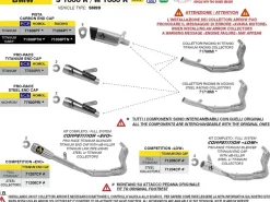 COLLETTORI RACING ACCIAIO INOX ARROW BMW S 1000 R 2025