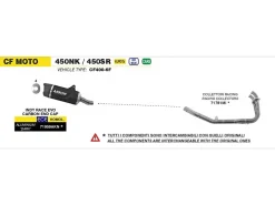 COLLETTORI RACING ACCIAIO INOX ARROW CFMOTO 450 NK / SR 2023-2024