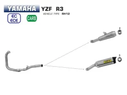 COLLETTORI RACING ACCIAIO INOX ARROW YAMAHA YZF R3 2019-2020