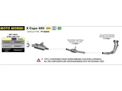 COLLETTORI RACING ARROW MOTO MORINI X-CAPE 650 2022-2025