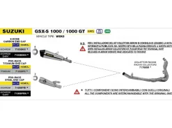COLLETTORI RACING ARROW SUZUKI GSX-S 1000 / GT 2021-2024
