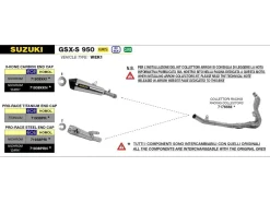 COLLETTORI RACING ARROW SUZUKI GSX-S 950 2021-2023