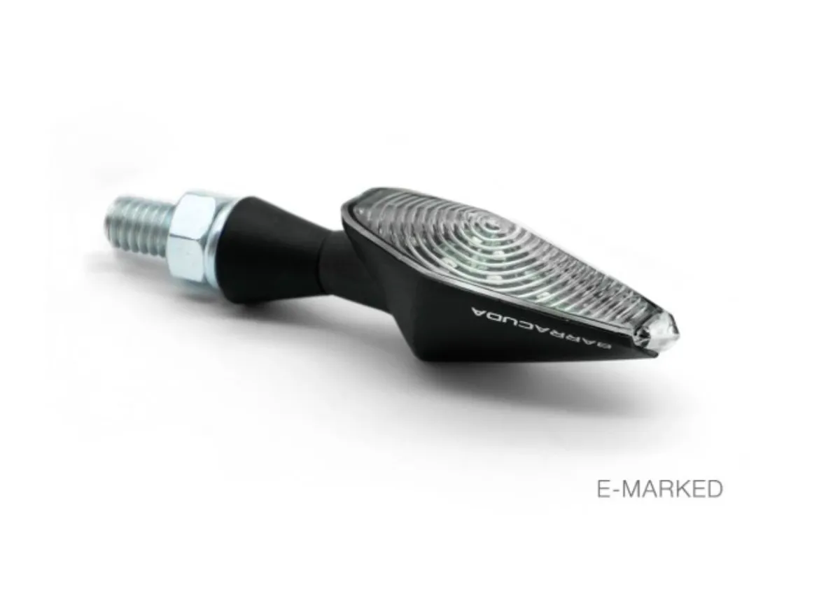 COPPIA INDICATORI MINIVIPER LED NERE BARRACUDA UNIVERSALI
