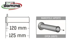 COPPIA MANOPOLE BIANCO/NERO ROAD / RACING DOMINO DIAMETRO 22-26 UNIVERSALI