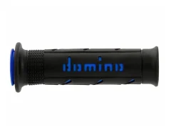 COPPIA MANOPOLE NERO/BLU ROAD-RACING DOMINO DIAMETRO 22-26 UNIVERSALI