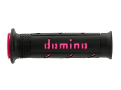 COPPIA MANOPOLE NERO/FUCSIA ROAD-RACING DOMINO DIAMETRO 22-26 UNIVERSALI