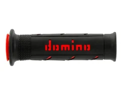 COPPIA MANOPOLE NERO/ROSSO ROAD-RACING DOMINO DIAMETRO 22-26 UNIVERSALI