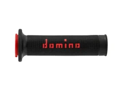 COPPIA MANOPOLE RACING DOMINO STRADALI DIAMETRO 20-26 NERO-ROSSO