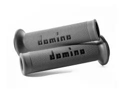 COPPIA MANOPOLE RACING DOMINO STRADALI DIAMETRO 20-26 GRIGIO-NERO