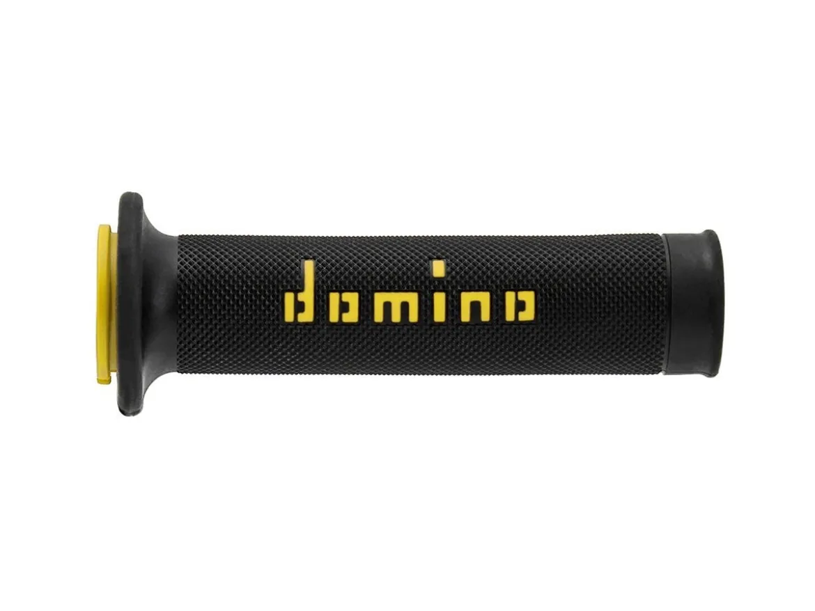 COPPIA MANOPOLE RACING DOMINO STRADALI DIAMETRO 20-26 NERO-GIALLO