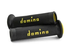 COPPIA MANOPOLE RACING DOMINO STRADALI DIAMETRO 20-26 NERO-GIALLO