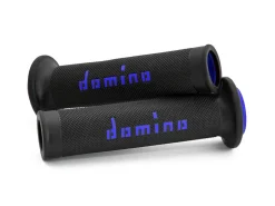 COPPIA MANOPOLE RACING DOMINO STRADALI DIAMETRO 20-26 NERO-BLU