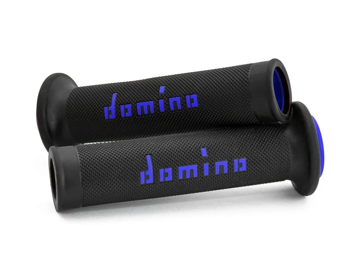 COPPIA MANOPOLE RACING DOMINO STRADALI DIAMETRO 20-26 NERO-BLU