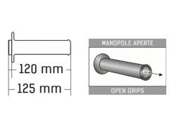 COPPIA MANOPOLE RACING DOMINO STRADALI DIAMETRO 22-26 FUCSIA/BIANCO