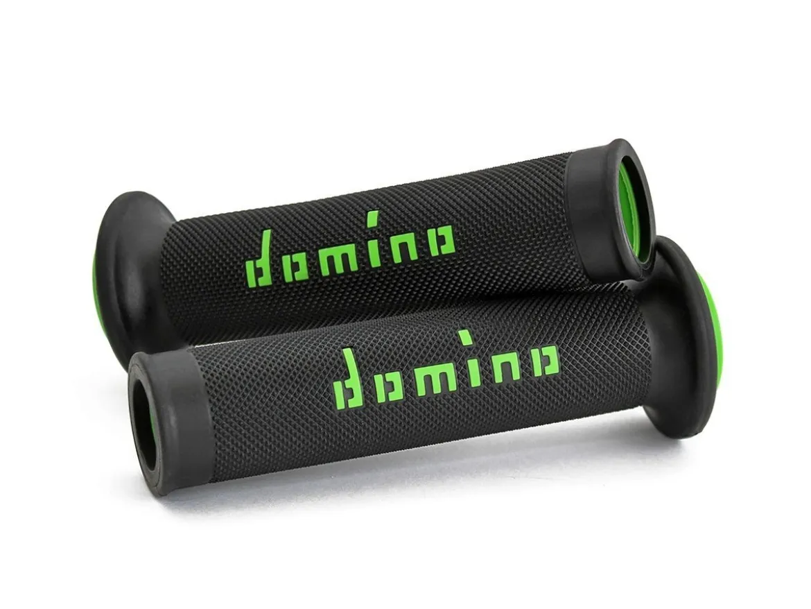 COPPIA MANOPOLE RACING DOMINO STRADALI DIAMETRO 20-26 NERO-VERDE