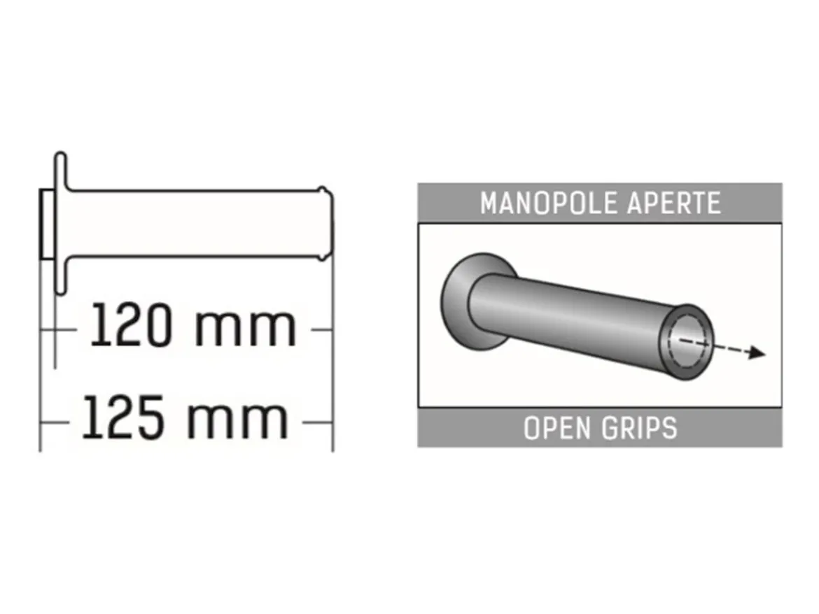 COPPIA MANOPOLE RACING DOMINO STRADALI DIAMETRO 22-26 CIANO/NERO