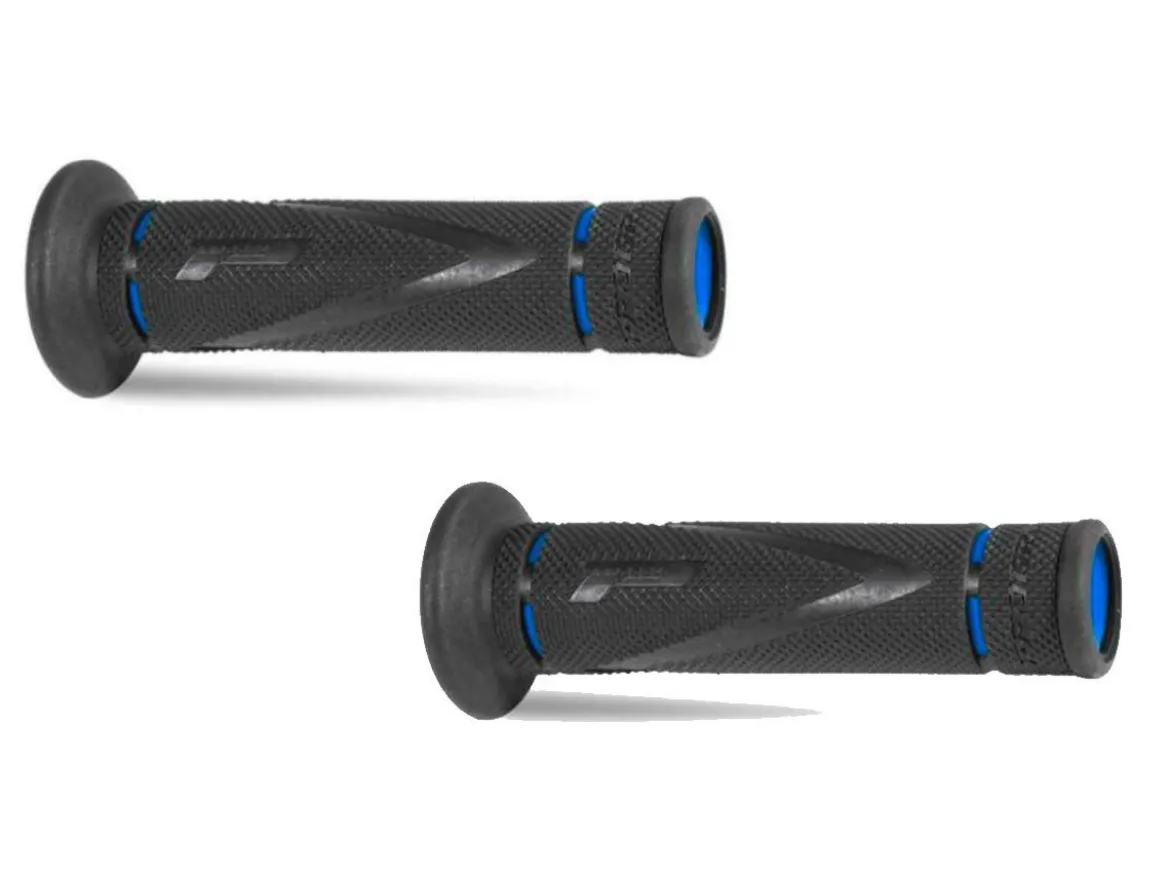 COPPIA MANOPOLE RACING PROGRIP 838 DUAL DENSITY FORATE BLU UNIVERSALI