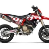 COPPIA TERMINALI SLIP ON TITANIO AKRAPOVIC DUCATI HYPERMOTARD 698 MONO / RVE 24-25