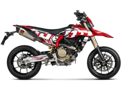 COPPIA TERMINALI SLIP ON TITANIO AKRAPOVIC DUCATI HYPERMOTARD 698 MONO / RVE 24-25