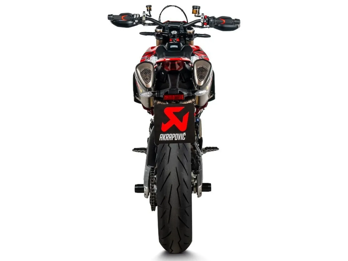 COPPIA TERMINALI SLIP ON TITANIO AKRAPOVIC DUCATI HYPERMOTARD 698 MONO / RVE 24-25