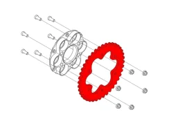 CORONA COMPONIBILE Z45 P520 6 FORI CNC RACING DUCATI PANIGALE V2 2020-2022