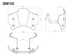 CUPOLINO ALLUMINIO + KIT MONTAGGIO RIZOMA BMW R NINE T GS / PURE / SCRAMBLER 2021