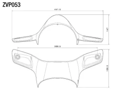 CUPOLINO CARBONIO RIZOMA VESPA GTS / SUPER 2018-2022